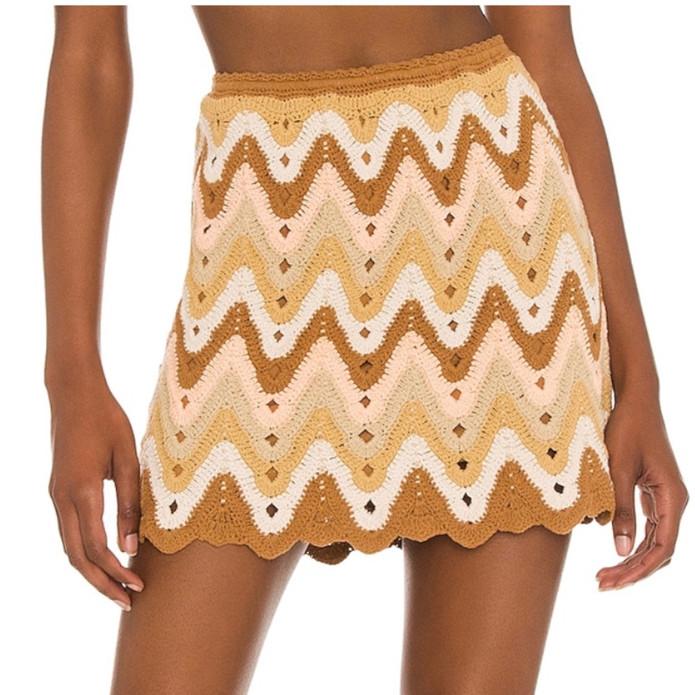 Free People Crochet Mini Skirt